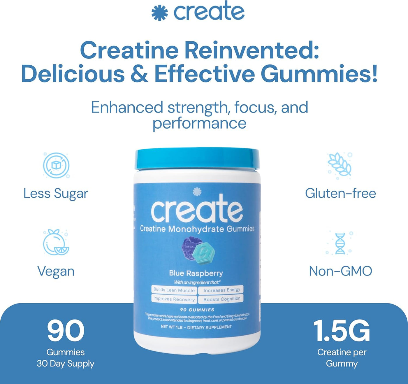 BlueRaspberry Creatine Gummies