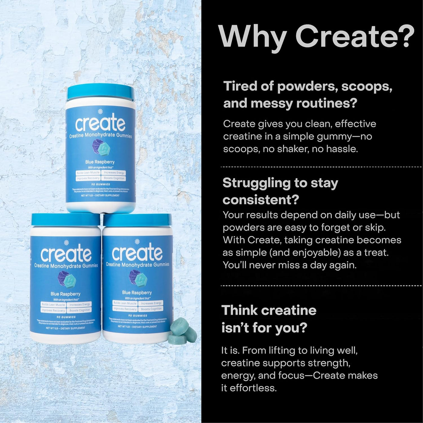 BlueRaspberry Creatine Gummies