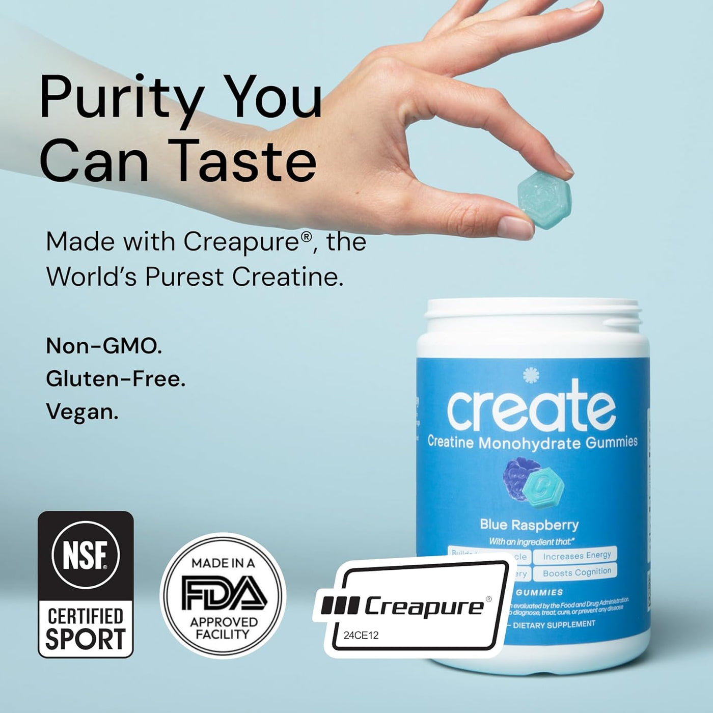 BlueRaspberry Creatine Gummies